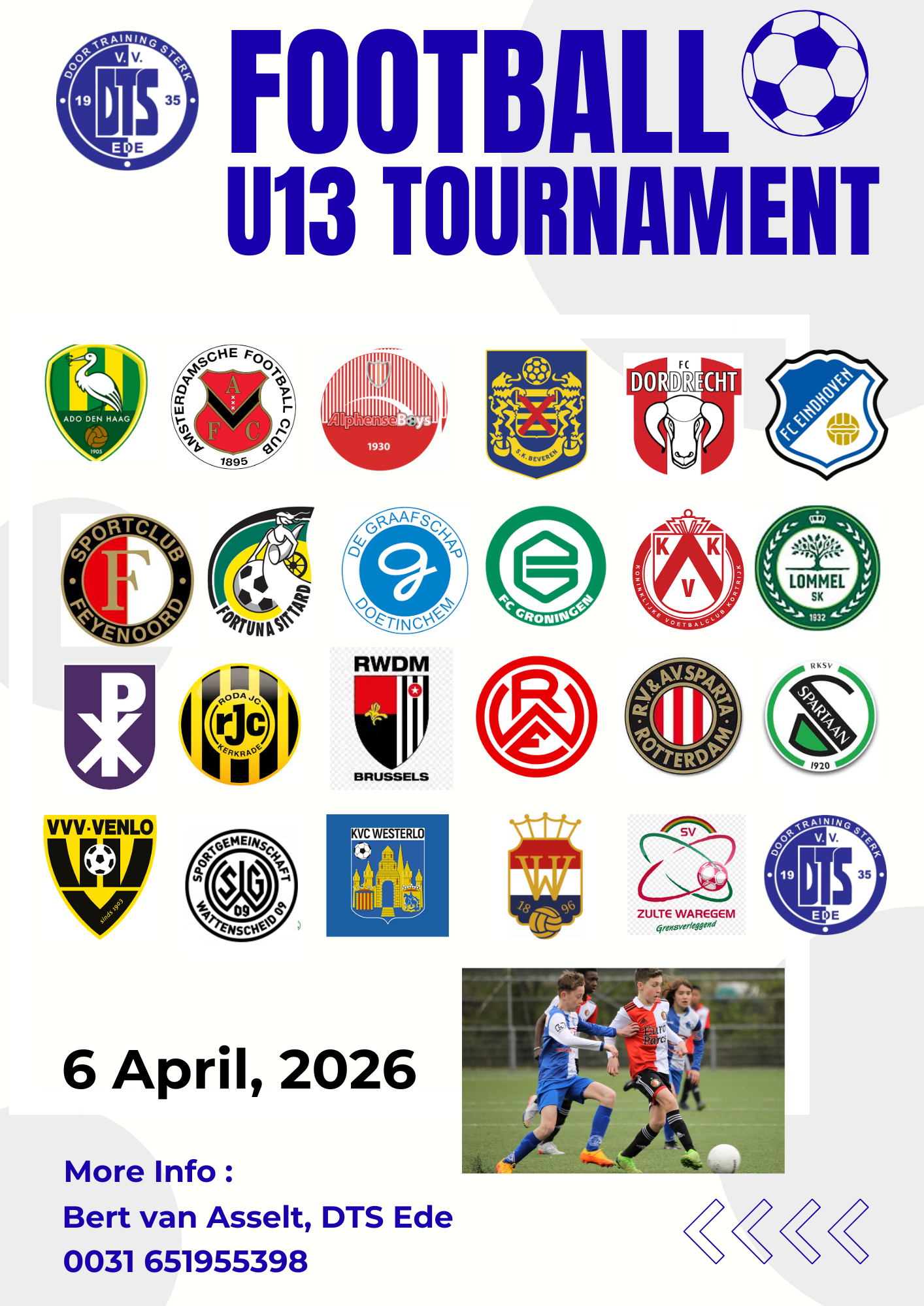 International U13 Tournament op 2e paasdag bij DTS Ede