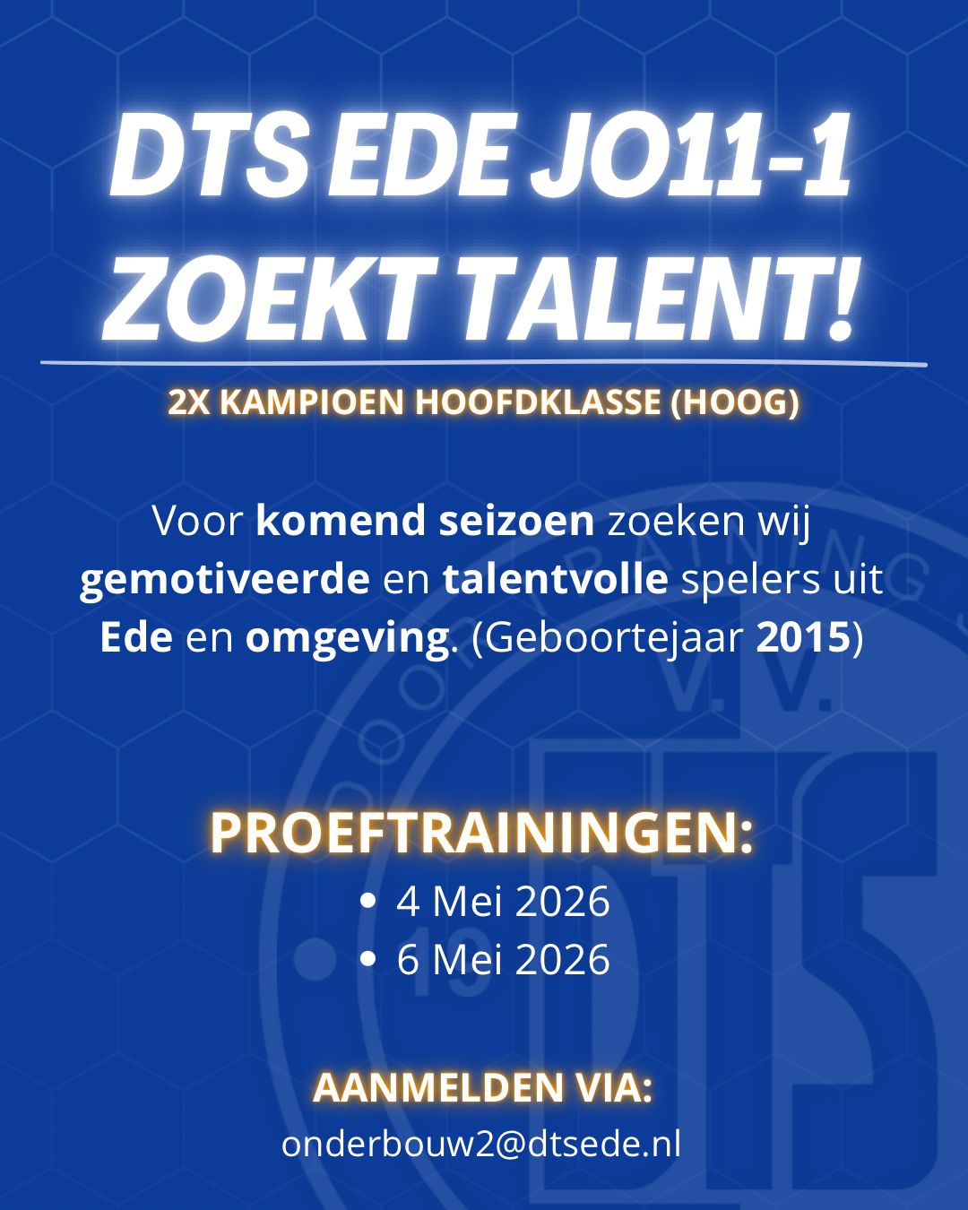 DTS Ede JO11-1 zoekt talent