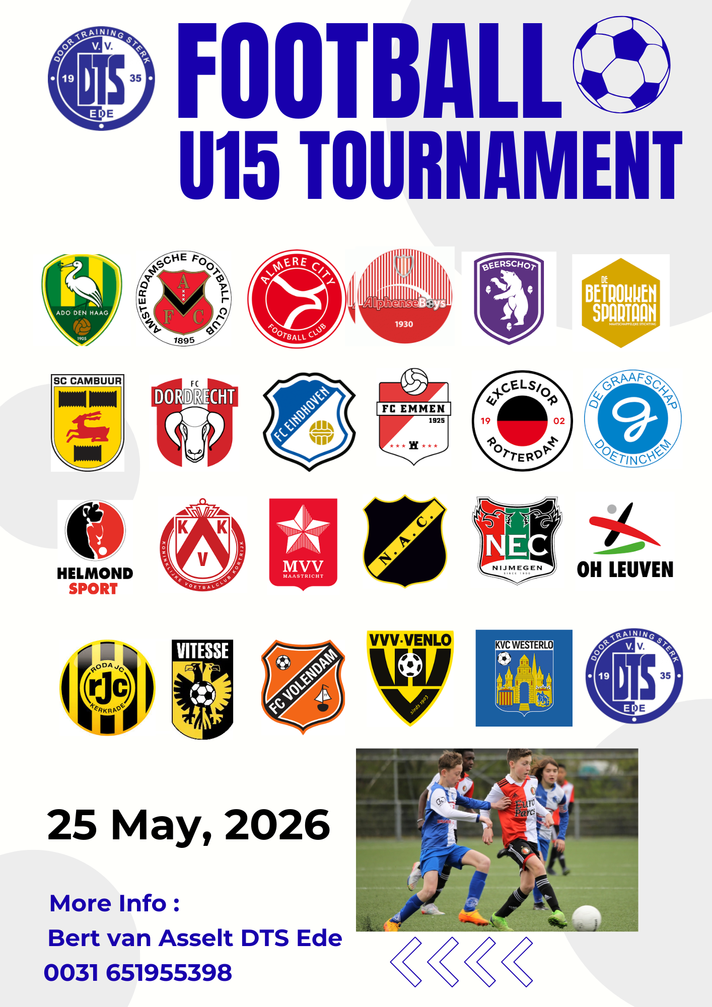 Maandag 25 mei International U15 Tournament DTS Ede